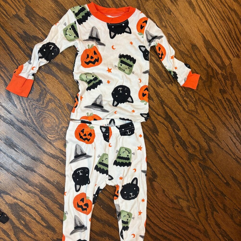 Carter's Halloween Cat Frankenstein Witch Hat Pumpkin Pajamas